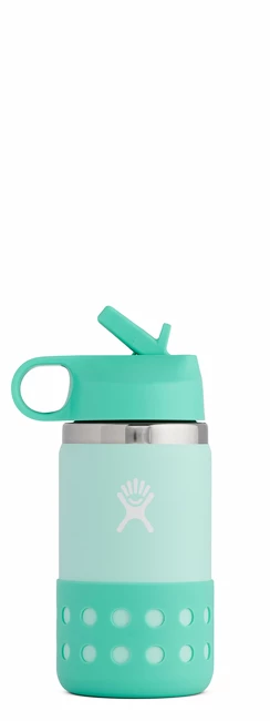 Bouteille Hydro Flask Wide Mouth Kids Straw Lid & Boot 12 Oz (355 Ml)