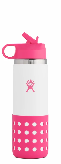 Bouteille Hydro Flask Wide Mouth Kids Straw Lid & Boot 20 Oz (591 Ml)
