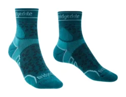 Chaussettes Pour Femme Bridgedale Trail Run Lightweight T2 Merino Sport ¾ Crew Teal