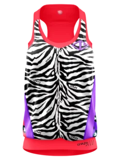 Débardeur Pour Femme Crazy Idea Top Break Black/Zebra SS22