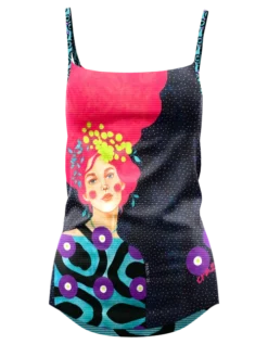 Débardeur Pour Femme Crazy Idea Top Shiny Hulya Lambada SS22