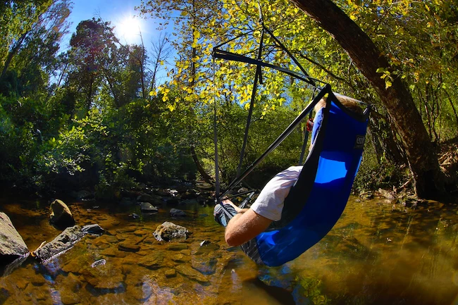 Hamac Eno Lounger Hanging Chair Lime/Charcoal 5 Hamac Eno Lounger Hanging Chair Lime/Charcoal – Image 5