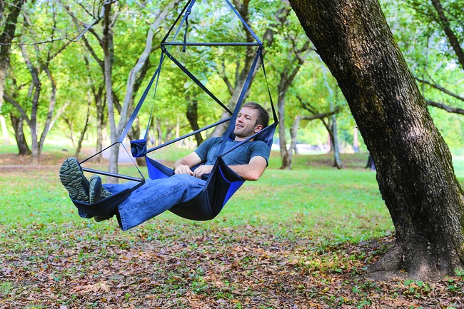 Hamac Eno Lounger Hanging Chair Purple/Teal 4 Hamac Eno Lounger Hanging Chair Purple/Teal – Image 4