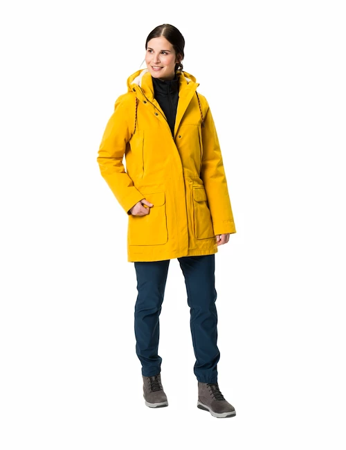 Manteau Pour Femme VAUDE Wo Manukau Parka II Burnt Yellow 6 Manteau Pour Femme VAUDE Wo Manukau Parka II Burnt Yellow – Image 6
