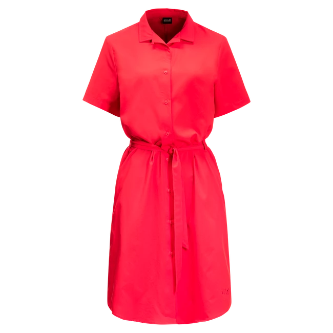 Robe Pour Femme Jack Wolfskin Holiday Midi Dress Tulip Red 1 Robe Pour Femme Jack Wolfskin Holiday Midi Dress Tulip Red