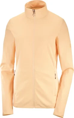 Sweat-shirt Pour Femme Salomon Outrack Full Zip Mid Apricot Ice SS22