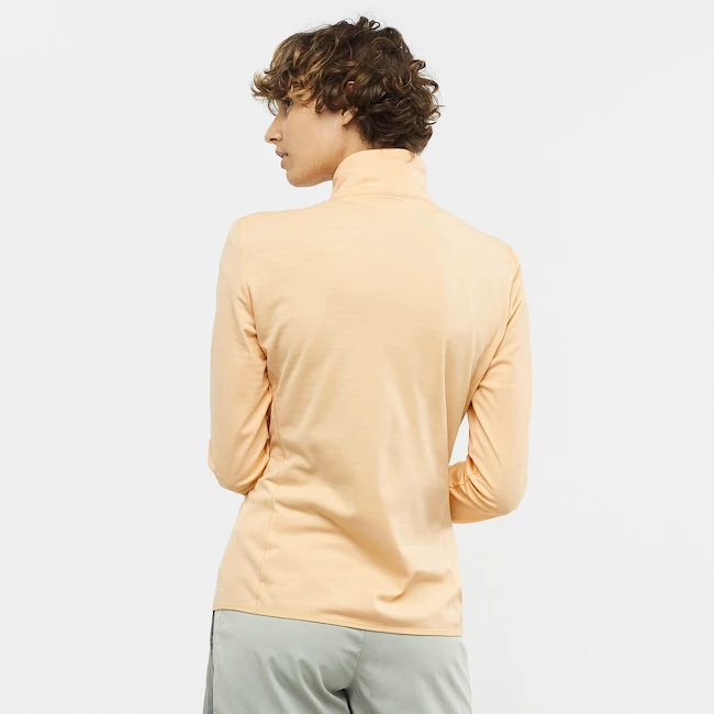 Sweat-shirt Pour Femme Salomon Outrack Full Zip Mid Apricot Ice SS22 9 Sweat-shirt Pour Femme Salomon Outrack Full Zip Mid Apricot Ice SS22 – Image 9