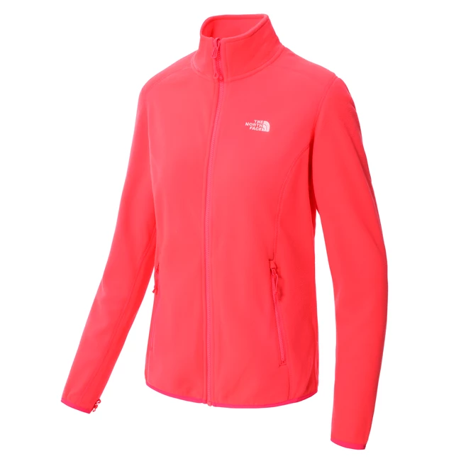Sweat-shirt Pour Femme The North Face 100 Glacier FZ Brilliant Coral 1 Sweat-shirt Pour Femme The North Face 100 Glacier FZ Brilliant Coral