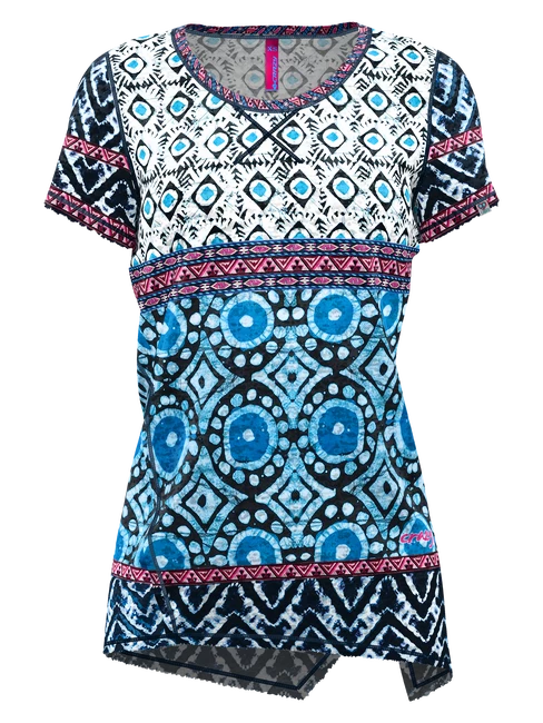 T-shirt Pour Femme Crazy Idea Aloha Shibori SS22 1 T-shirt Pour Femme Crazy Idea Aloha Shibori SS22