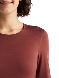 T-shirt Pour Femme Icebreaker 200 Oasis LS Crewe Grape SS22 -Plein Air Équipement Magasin t shirt pour femme icebreaker 200 oasis ls crewe grape ss22 167242 650x650 g2