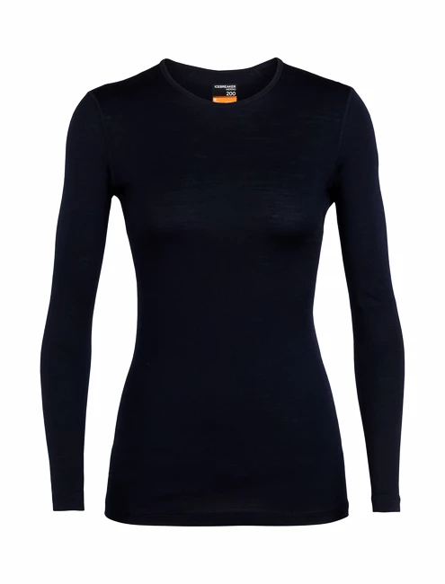 T-shirt Pour Femme Icebreaker 200 Oasis LS Crewe Midnight Navy 1 T-shirt Pour Femme Icebreaker 200 Oasis LS Crewe Midnight Navy