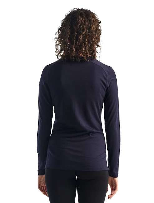 T-shirt Pour Femme Icebreaker 200 Oasis LS Crewe Midnight Navy 2 T-shirt Pour Femme Icebreaker 200 Oasis LS Crewe Midnight Navy – Image 2