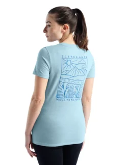 T-shirt Pour Femme Icebreaker Tech Lite II SS Tee Mountain Lake Haze SS22 -Plein Air Équipement Magasin t shirt pour femme icebreaker tech lite ii ss tee mountain lake haze ss22 167368 650x650 g2