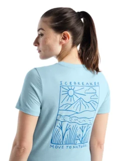T-shirt Pour Femme Icebreaker Tech Lite II SS Tee Mountain Lake Haze SS22 -Plein Air Équipement Magasin t shirt pour femme icebreaker tech lite ii ss tee mountain lake haze ss22 167368 650x650 g3