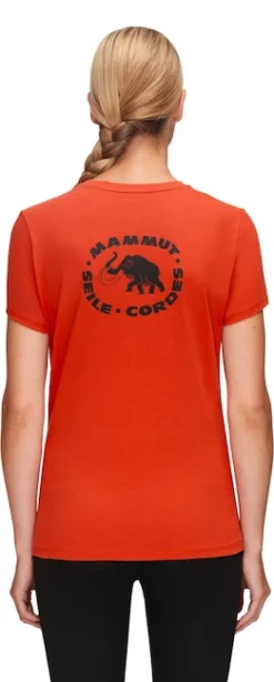T-shirt Pour Femme Mammut Seile T-Shirt Terracotta -Plein Air Équipement Magasin t shirt pour femme mammut seile t shirt terracotta 166288 650x650 g2
