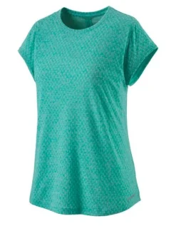 T-shirt Pour Femme Patagonia Ridge Flow Shirt Fresh Teal SS22