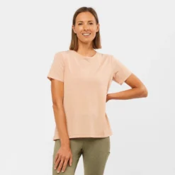 T-shirt Pour Femme Salomon Sntial Tencel SS Tee Sirocco SS22 -Plein Air Équipement Magasin t shirt pour femme salomon sntial tencel ss tee sirocco ss22 162484 650x650 g1