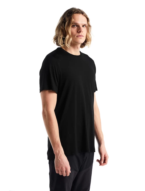 T-shirt Pour Homme Icebreaker Sphere II SS Black SS22 2 T-shirt Pour Homme Icebreaker Sphere II SS Black SS22 – Image 2
