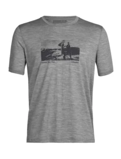 T-shirt Pour Homme Icebreaker Tech Lite II SS Tee Natural Run Club Metro SS22