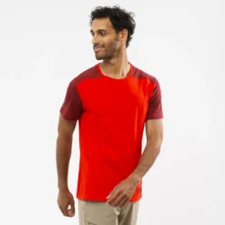 T-shirt Pour Homme Salomon Essential Colorblock Fiery Red SS22 -Plein Air Équipement Magasin t shirt pour homme salomon essential colorblock fiery red ss22 162418 650x650 g3
