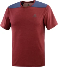 T-shirt Pour Homme Salomon Outline SS Tee Cabernet