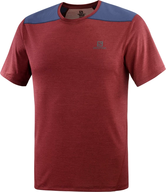 T-shirt Pour Homme Salomon Outline SS Tee Cabernet 1 T-shirt Pour Homme Salomon Outline SS Tee Cabernet