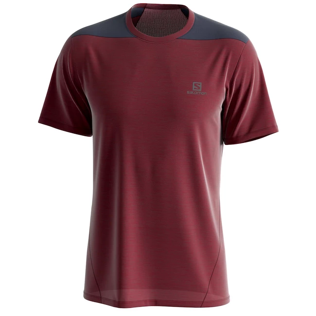 T-shirt Pour Homme Salomon Outline SS Tee Cabernet 3 T-shirt Pour Homme Salomon Outline SS Tee Cabernet – Image 3