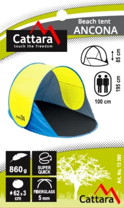 Tente Cattara Plážový ANCONA 120 X 195 X 85 Cm -Plein Air Équipement Magasin tente cattara plazovy ancona 120 x 195 x 85 cm 121175 650x650 g4