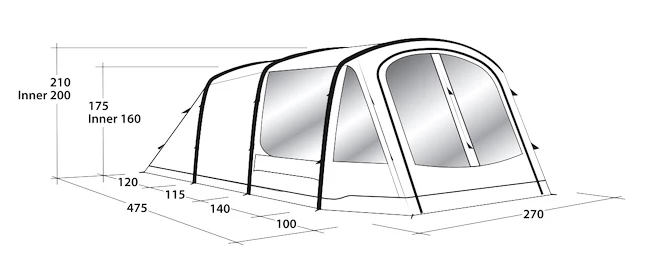 Tente Outwell Rosedale 4PA Green SS22 5 Tente Outwell Rosedale 4PA Green SS22 – Image 5