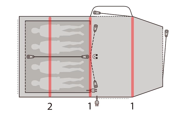 Tente Outwell Rosedale 4PA Green SS22 6 Tente Outwell Rosedale 4PA Green SS22 – Image 6