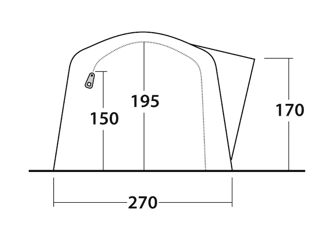 Tente Outwell Rosedale 4PA Green SS22 7 Tente Outwell Rosedale 4PA Green SS22 – Image 7