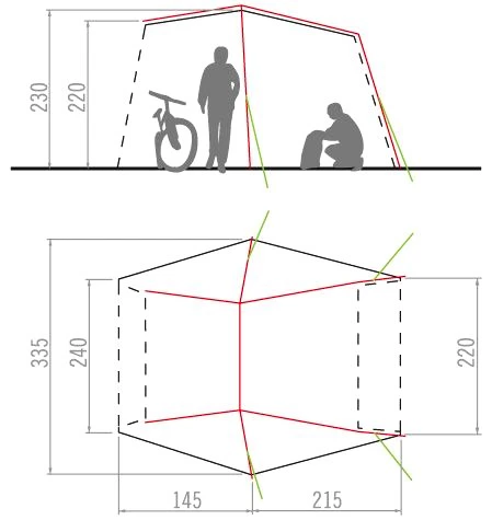 Tente VAUDE Drive Van Sand SS22 2 Tente VAUDE Drive Van Sand SS22 – Image 2