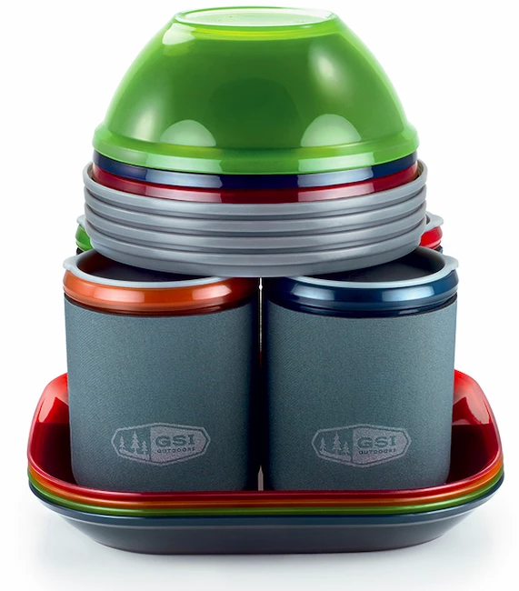 Vaisselle GSI Infinity 4 Person Deluxe Tableset- Multicolor 2 Vaisselle GSI Infinity 4 Person Deluxe Tableset- Multicolor – Image 2